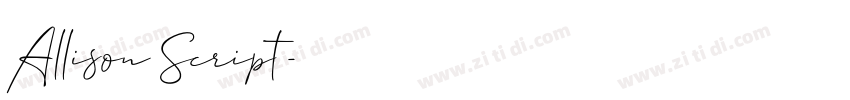 Allison Script字体转换